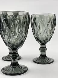 Набір келихів для вина Glassware 6шт Подарункові кольорові скляні фужери для коктейлів 300мл Сірий - мініатюра 5