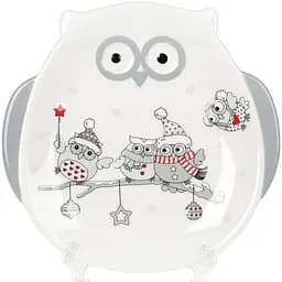 Тарелка BonaDi керамическая Совушки-волшебницы 22.8х22.3х2.9 см kuh0009309