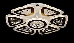 Люстра потолочная LED Splendid Ray LK39866/6+1, 210W, белый/золотой, современный стиль с пультом, димер