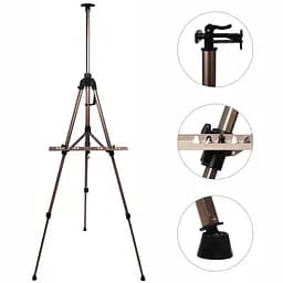 Мольберт-тренога D. K.Art & Craft алюминиевый 138 см высота полотна 83 см кремовый (15304)