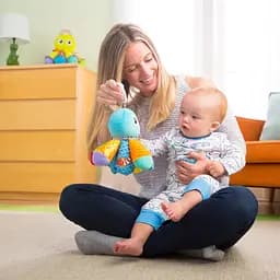 М'яка іграшка-підвіска Lamaze Восьминіг з пищалкою та дзеркальцем (L27514) - мініатюра 3
