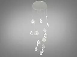 Стельова люстра LED Diasha 3008/18SV Modern, 32W, матовий хром, 18 ламп, для коридору, спальні, кухні