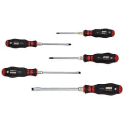 Набір викруток Wurth Zebra ударних шліц+РН 3-компонентне руків'я 5 шт. (06139015)