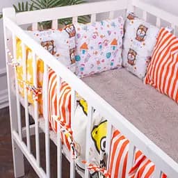 Подушки-борты MirSon Kids Time 18-200 Orange time оранжевые 12 шт.