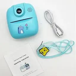 Дитячий фотоапарат моментального друку фотографій M4 Kids Print Camera Блакитний - мініатюра 4