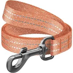Повідець для собак Waudog Re-cotton, світловідбивний, S, 150х1,5 см, помаранчевий