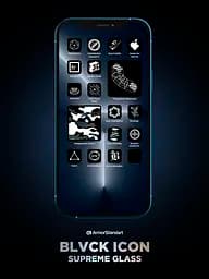 Захисне скло для Apple iPhone 16 Plus, Supreme Black Icon, повноекранне загартоване скло 9H, 3D, протиударне, ультратонке, глянцеве, з олеофобним і жировідштовхуючим покриттям, з сіточкою на динамік, преміум, ArmorStandart (ARM78036) - мініатюра 10