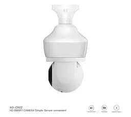 Внутрішня поворотна WiFi відеокамера XO CR02 Magic Light Bulb EU 3Мп для відеоспостереження Біла - мініатюра 2