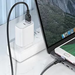 Дата кабель Hoco X109 Energy silicone USB to MicroUSB (1m) Black - мініатюра 4