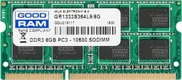 Модуль памяти SO-DIMM DDR3 8GB GoodRam 1333MHz (GR1333S364L9/8G)