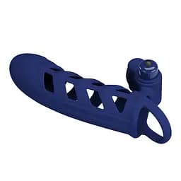 Насадка на пенис Pretty Love Powerful ring, 18.8 см (синий)