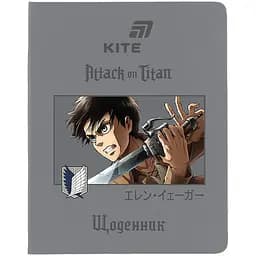 Щоденник шкільний Kite Attack on Titan м'яка обкладинка PU (AT26-283)