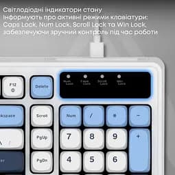 Клавиатура игровая проводная Ajazz AF-GB-98 USB White-Blue - мініатюра 8