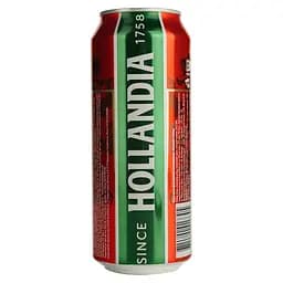 Пиво Hollandia Strong, світле, фільтроване, 7,5%, з/б, 0,5 л - мініатюра 2