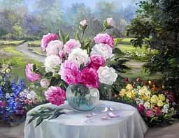 Алмазна мозаїка на підрамнику Квіти в вазі 40×50 см 70993_BGLE