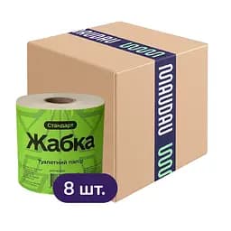 Туалетная бумага Жабка стандарт на гильзе 8 шт.
