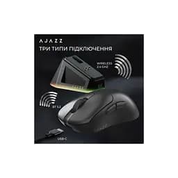 Мишка Ajazz AJ179PRO Wireless/Bluetooth/USB Charging Dock Black (AJ179-PRO-B) - мініатюра 12