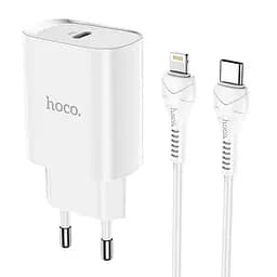 Адаптер сетевой Hoco Type-C для Lightning Cable Smart N14 | Type-C, PD, 20W| (Safety Certified)
