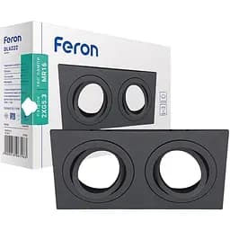 Светильник точечный Feron DL6222 MR16 черный двойной квадрат G5.3 (1806)