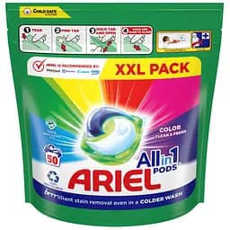 Капсули для прання Ariel Pods All-in-1 Color Чистота та Свіжість 50 шт. - мініатюра 2