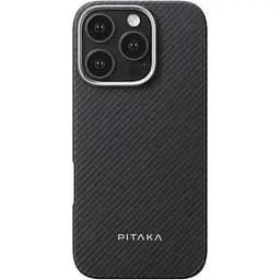 Чехол Pitaka Ultra-Slim Twill 600D для Apple iPhone 16 Pro Max Black/Grey (KI1601PMA) [121126]