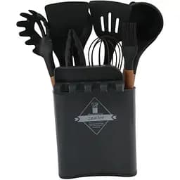 Набір кухонного приладдя ZP-053 на стійці 12 предметів сірий