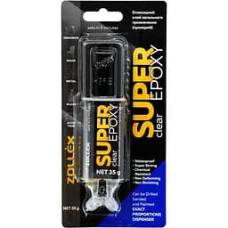 Епоксидний клей Zollex Super Epoxy CL-300 із дозатором універсальний 35 г