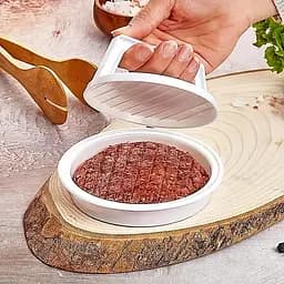 Прес для бургерів та котлет ручна прес-форма для гамбургерів, Kitchen Master Білий 87320 - мініатюра 2