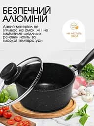 Набір каструль Edenberg з антипригарним покриттям, набір кастрюль для індукційної плити, 8 предметів, Чорний - мініатюра 4