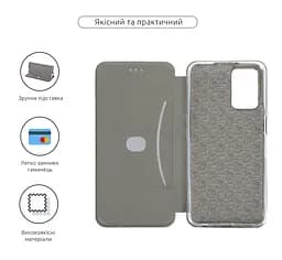 Чехол-книжка для OPPO A54 4G, G-Case, черный, кожаный чехол-книжка из экокожи (PU) и TPU, с магнитом, с подставкой и вместительным кардхолдером, противоударный, защита всего корпуса, ArmorStandart (ARM59750) - мініатюра 3