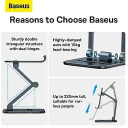 Тримач Baseus Desktop Biaxial Foldable Metal Stand (for Tablets 13") (LUSZ000113) - мініатюра 10