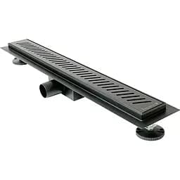 Душовий канал Imprese i-Flow SS 600 мм із решіткою перфорована "лінія" black matt d44600SB07