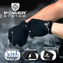 Рукавички для фітнесу Power System PS-2200, Blue - S - мініатюра 9