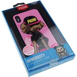 Чохол-накладка PUZOO TPU Case with UV Printing Hip Hop iPhone X DJ Teddy Pink - мініатюра 2