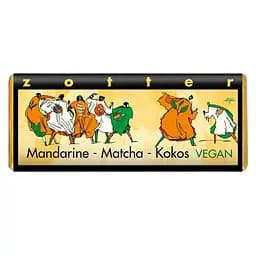Шоколад чорний Zotter Tangerine Matcha and Coconut органічний 70 г