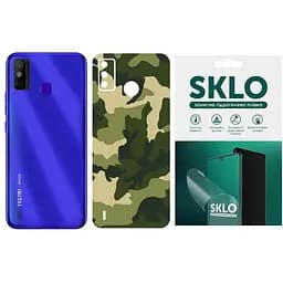 Захисна гідрогелева плівка SKLO Back (тил) Camo для Tecno Spark 8C Зелений / Army Green
