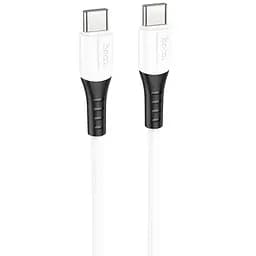 Дата кабель Hoco X82 Silicone Type-C to Type-C 60W (1m) White