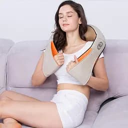 Роликовий масажер для шиї і спини інфрачервоний підігрів Massager of Neck Kneading 55w - мініатюра 2