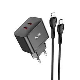 Адаптер сетевой HOCO Type-C to Lightning Cable Triumph charger set N29 35 W черный