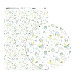 Бумага дизайнерская односторонняя „Sweet Boy“ 7 21х29,7см глянцевая 250г/м2 ROSA TALENT