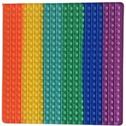 Сенсорна іграшка Pop it 40 см квадрат гігант 400 пупирок великий XXXL різнокольоровий