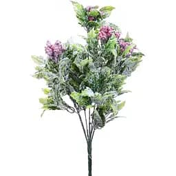 Декоративна гілочка Lefard 44 см зелена з рожевим (801-268)