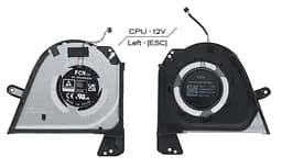 Вентилятор (CPU fan 12V) кулер для моделей ноутбука Asus ROG Zephyrus G16 GU603V, GU603Z (13NR0BL0T07111) Asus, 12V, 4pin