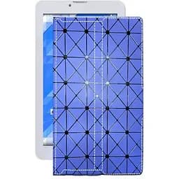 Чохол StatusCASE з екошкіри для планшету Pixus Play V4.0.7 3G Синій ромб