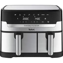 Мультипечь Tefal Dual Easy Fry & Grill Air Fryer EY905D10 серебристо-черная [99149]