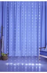 Гірлянда штора Sun Lamp великі краплі роси 3х2.5 м 250 LED з пультом від USB от powerbank - мініатюра 8
