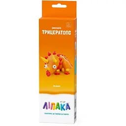 Набір швидкотвердіючого пластиліну Ліпака серія Динозаври Трицератопс