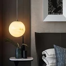 Підвісний світильник-куля з імітацією мармуру Ø 28 см Line F SGJ27-280