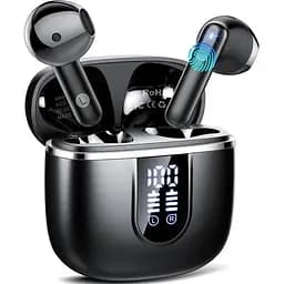 Беспроводные Bluetooth 5.4 наушники Cillso H97 с ENC, LED дисплеем, 40 часов работы, черные