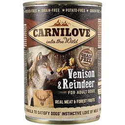 Влажный корм Carnilove Venison & Reindeer для собак мясо северного оленя 400 г